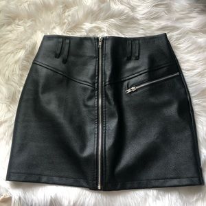 Moto Leather Skirt